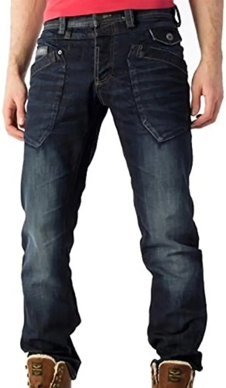 PME Legend Aviator Straight Leg Jeans Low Rise Ankle Classic Denim Blue 34x32